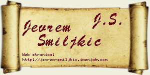 Jevrem Smiljkić vizit kartica